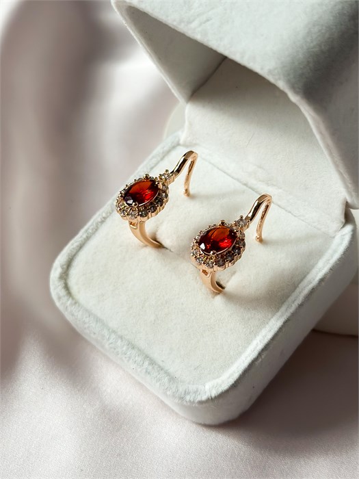 Серьги "Обаяние граната" (А5) 19057