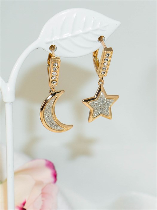 Серьги "Ночное чудо" (Д5) 19279