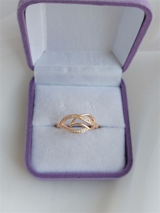 Кольцо "Золотые изгибы" 19435