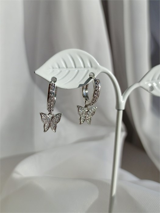 Серьги-колечки "Нежные бабочки" (А7) 19537