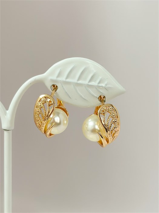 Серьги "Жемчужные объятия" (Г2) 19567