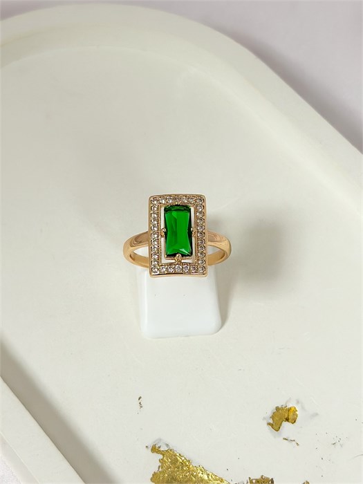 Кольцо "Изумрудная классика" 19684