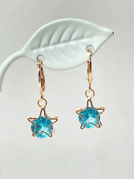 Серьги "Бирюзовые звездочки" 19876