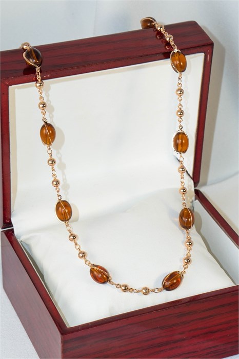 Бусы "Янтарные  облака" 19927