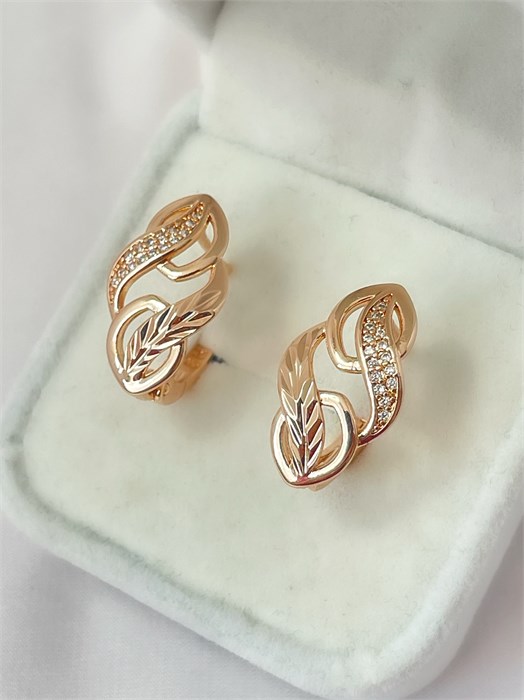 Серьги "Дыхание золота» 19968