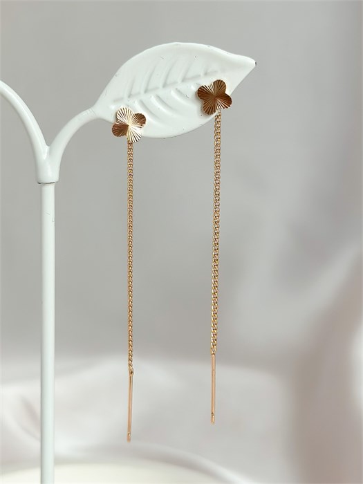 Серьги-продевки "Клевер" 20121