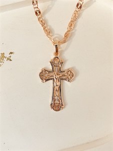 Крестик из дубайского золота