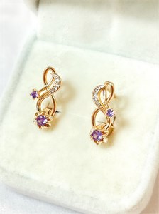 Серьги «Аметистовый бриз» 20195