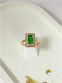 Кольцо "Изумрудная классика" (уценка) 18613