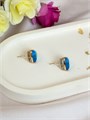 Серьги "Голубые сердца" (В10) 19588