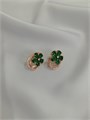 Серьги "Изумрудные цветы" (А5) 19691