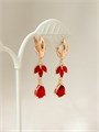Серьги "Рубиновый дождь" (А1) 19759