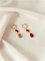 Серьги "Рубиновый дождь" (А1) 19759