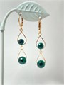 Серьги "Малахитовые капли" (А1) 19806