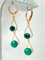 Серьги "Малахитовые капли" (А1) 19806