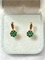 Серьги "Изумрудные цветы" 19912