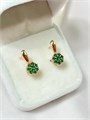 Серьги "Изумрудные цветы" 19912