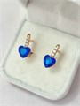 Серьги "Сапфировая любовь" 19969