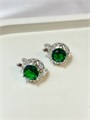 Серьги "Серебряный изумруд" 19990