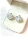 Серьги "Серебристый клевер" 20007