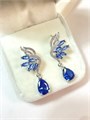 Серьги "Сапфировые крылья" 20134