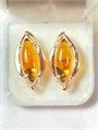 Серьги "Элегантный янтарь" 20199