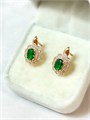 Серьги "Изумрудный мотив" 20207