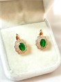 Серьги "Изумрудный мотив" 20207