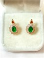 Серьги "Изумрудный мотив" 20207
