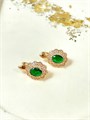 Серьги "Изумрудный мотив" 20207